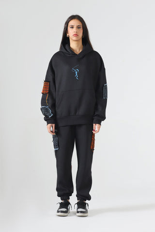 Graffiti screen printed hoodie