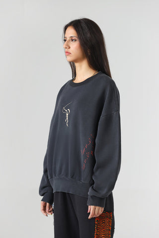 "White rabbit" oil wash sweatshirt