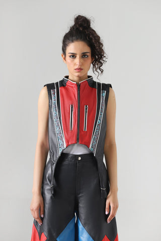"After hours" leather vest