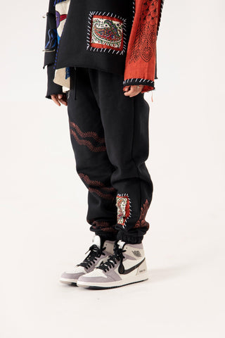 MUTATION HOODIE BLOCKPRINT SWEATPANTS - Rastah