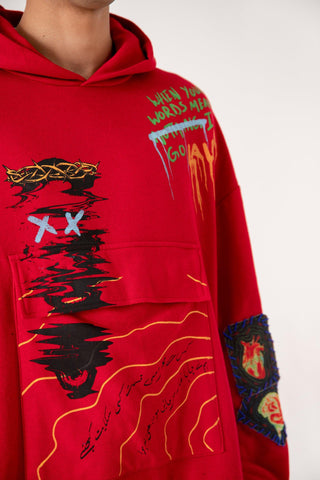 THE MADMAN - RED HOODIE - Rastah