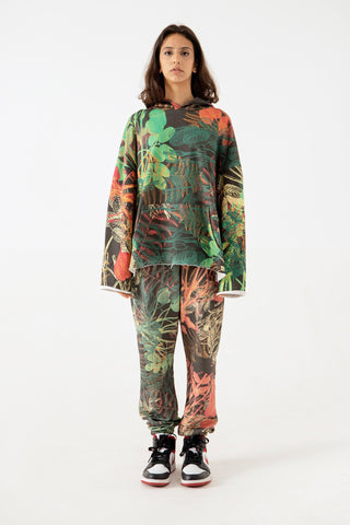 JUNGLE PRINTED FLEECE SWEATPANTS - Rastah