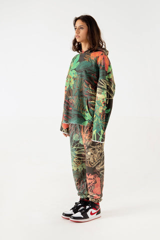JUNGLE PRINTED FLEECE SWEATPANTS - Rastah