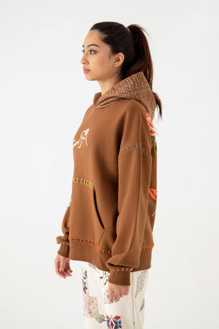 COLORS OF REBIRTH - BROWN HOODIE - Rastah