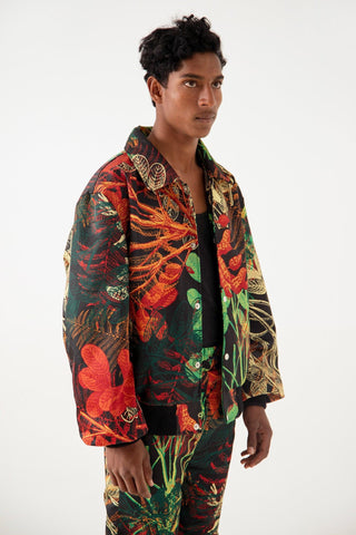 JUNGLE PRINT OVERSIZED BOMBER - Rastah