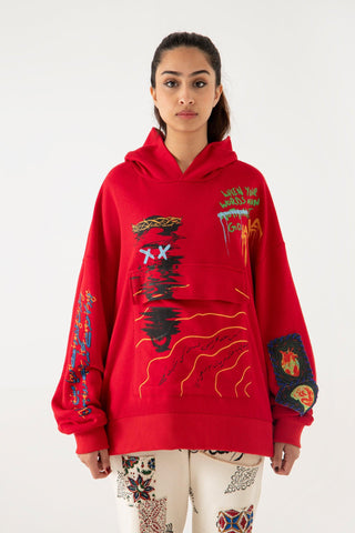 THE MADMAN - RED HOODIE - Rastah