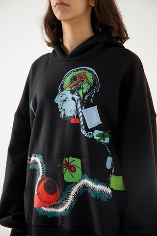 DISTORTION AMONG US - BLACK HOODIE - Rastah