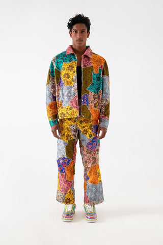 SILK BLOCKPRINT PATCHWORK JACKET V2 - Rastah
