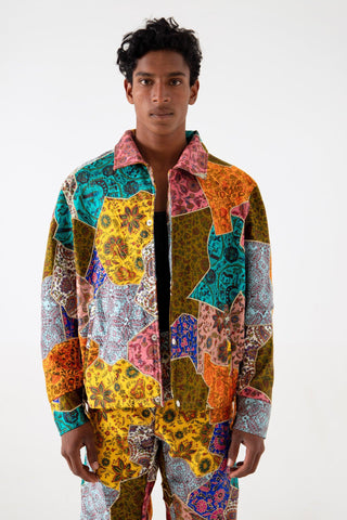 SILK BLOCKPRINT PATCHWORK JACKET V2 - Rastah