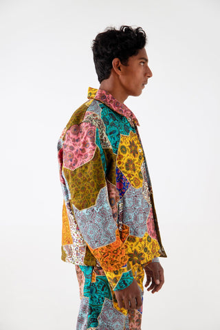 SILK BLOCKPRINT PATCHWORK JACKET V2 - Rastah