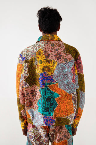 SILK BLOCKPRINT PATCHWORK JACKET V2 - Rastah