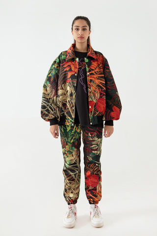 JUNGLE PRINTED SATIN SWEATPANTS - Rastah