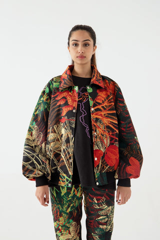 JUNGLE PRINT OVERSIZED BOMBER - Rastah