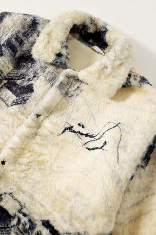 "FROM LAHORE WITH LOVE" SHERPA JACKET - Rastah