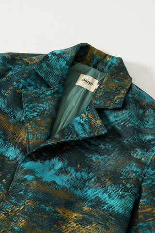 SILK JACQUARD LONG COAT - Rastah