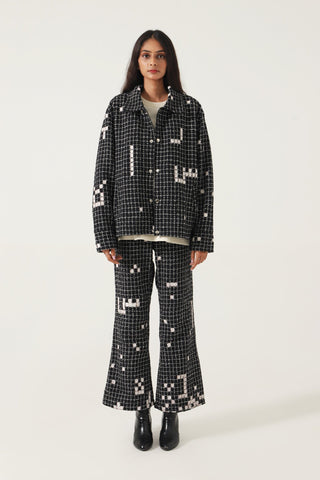 HAND PRINTED TETRIS TROUSERS - Rastah