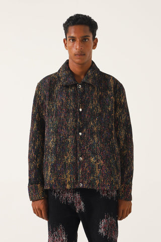 ABSTRACT BLOCK PRINT COACH JACKET - Rastah