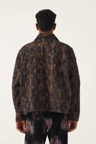 ABSTRACT BLOCK PRINT COACH JACKET - Rastah