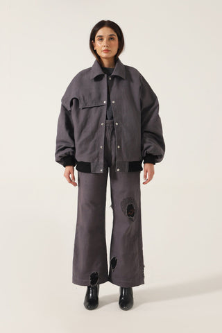 HANDWOVEN OVERSIZED BOMBER - Rastah