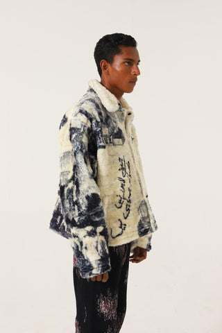 "FROM LAHORE WITH LOVE" SHERPA JACKET - Rastah