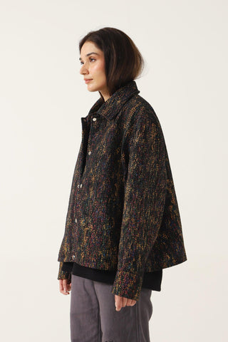 ABSTRACT BLOCK PRINT COACH JACKET - Rastah