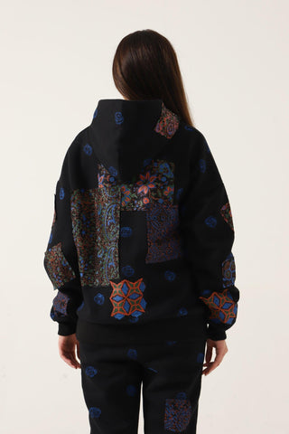 BLOCK PRINT PATCHWORK HOODIE "VERSION 4" - Rastah