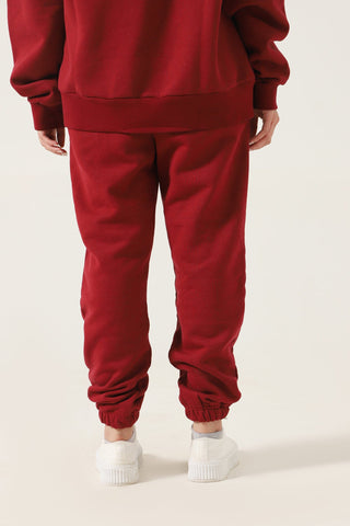 MAROON LOGO TROUSERS - Rastah