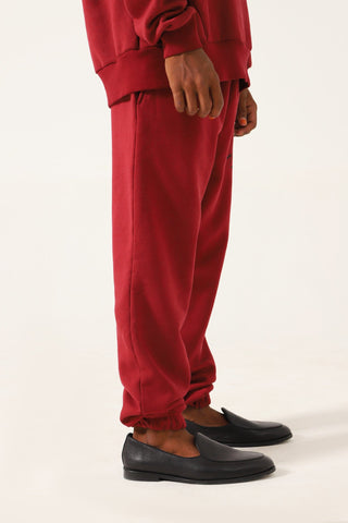 MAROON LOGO TROUSERS - Rastah