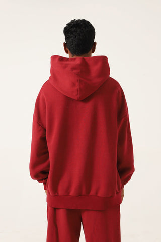 MAROON LOGO HOODIE - Rastah