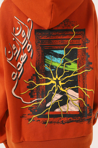 "ENLIGHTENMENT" RUST HOODIE - Rastah