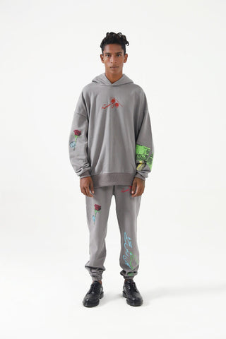"SAJAN RUS GAYE" SMOKE GREY HOODIE - Rastah