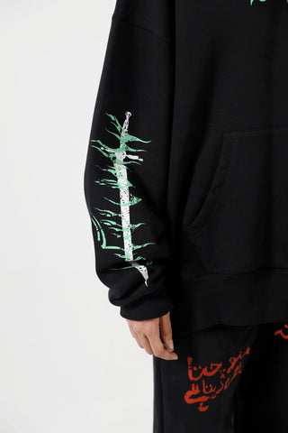 "HANIF NIAZI" PRINTED COLLAB HOODIE - Rastah