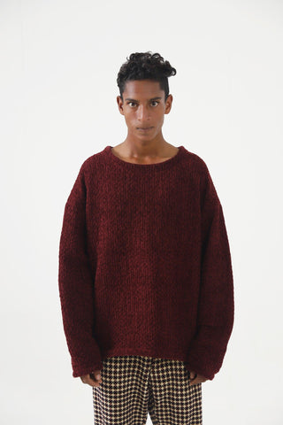 HAND WOVEN VELVET SWEATER - Rastah