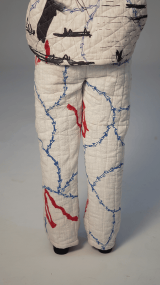 Quilted Block Print Sweatpants - Rastah