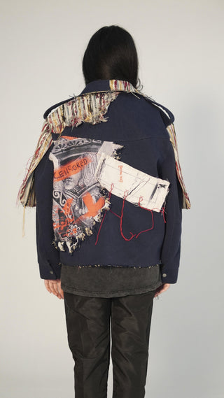 Chaos Camo and Denim Patch jacket - Rastah