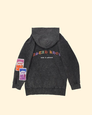 KHOKA ACID WASH HOODIE - Rastah