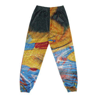 Hand Block Printed "RAVE" Velvet Sweatpants - Rastah