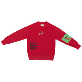 "Fuck The Aunties" Red Long Sleeve T-shirt - Rastah