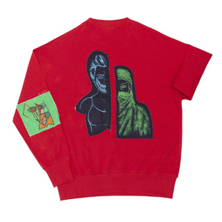 "Fuck The Aunties" Red Long Sleeve T-shirt - Rastah