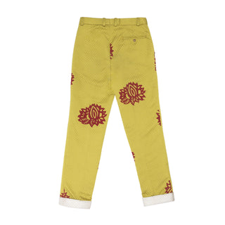 Lime green block printed trousers - Rastah