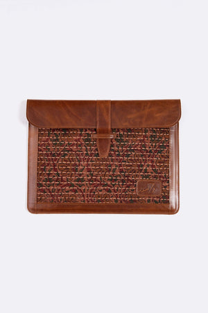 Brown leather sleeve