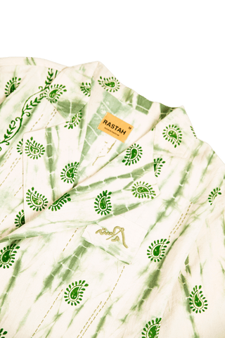 "Verdant haze" artisan wrap kimono