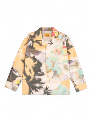 Water color flora button-down