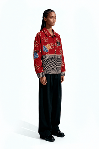 Reversible Block-Printed Denim Jacket