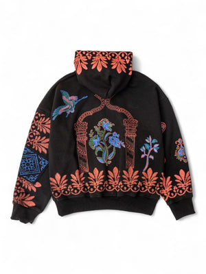 Black kalamkaar hoodie (V7)