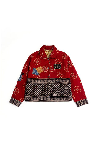 Reversible Block-Printed Denim Jacket