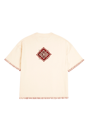 "Crimson stitch" artisan T-shirt