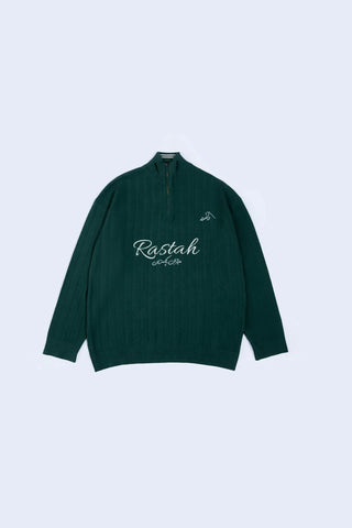 Emerald Jacquard Quarter-Zip