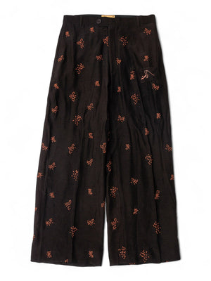 Moonlit garden silk pants
