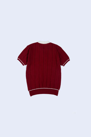 Knit Polo – Maroon